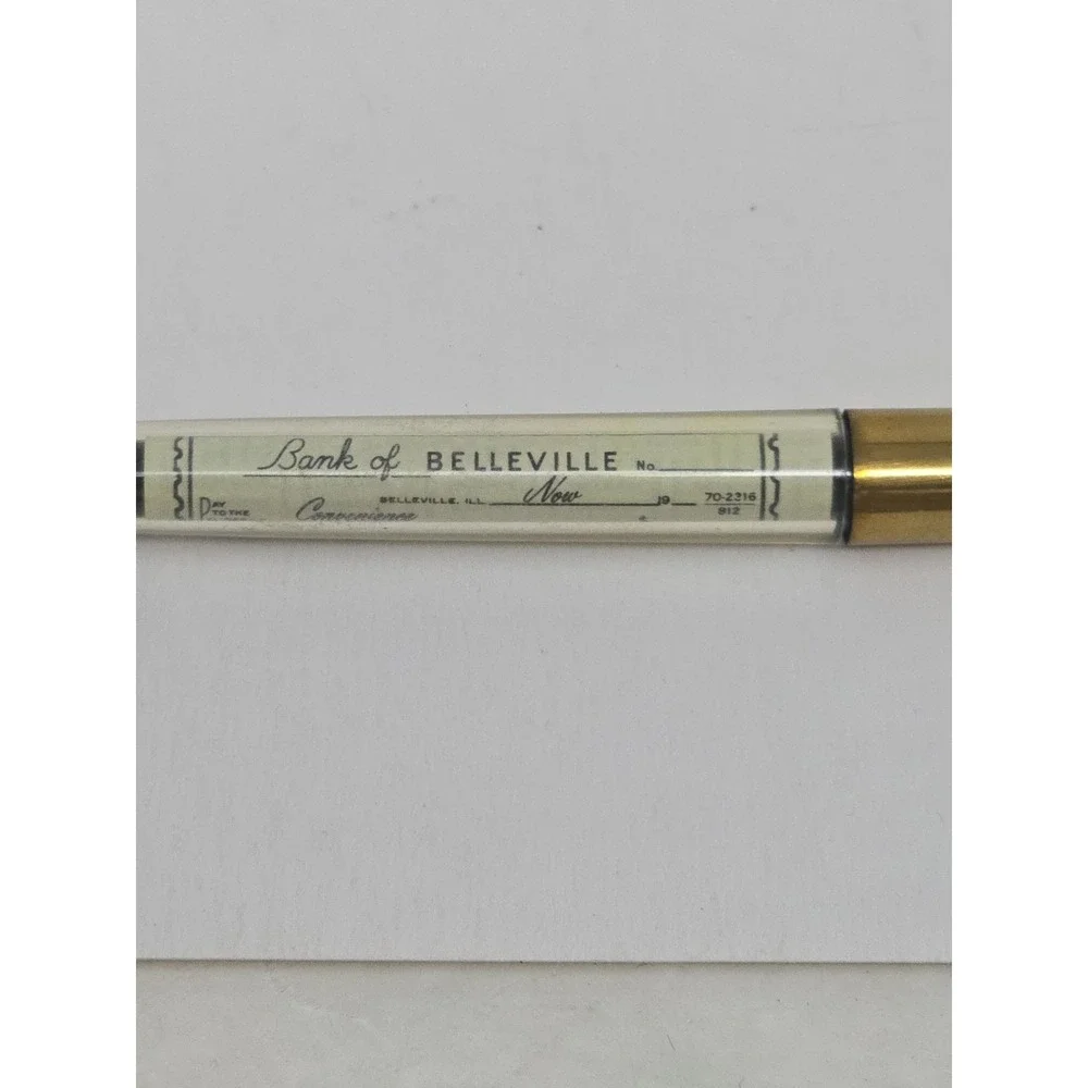 Vintage Bank of Belleville, Illinois Check Advertising Pen PB5